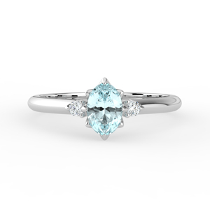 TIMANTTI/ AKVAMARIINISORMUS ROSA - Kohinoor - Kultakeskus Oy