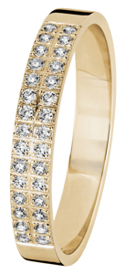 Tuotekuva TIMANTTISORMUS 3mm  KELTAKULTAA NOVA