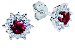 Tuotekuva TIMANTTIKORVAKORUT RUBIINILLA KUURA