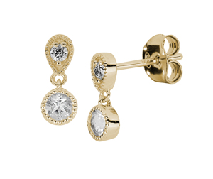 Tuotekuva TIMANTTI/TOPAASI KORVAKORUT  CLARA